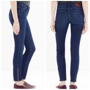 Madewell Skinny Skinny Ankle Zip Blue Jeans 25